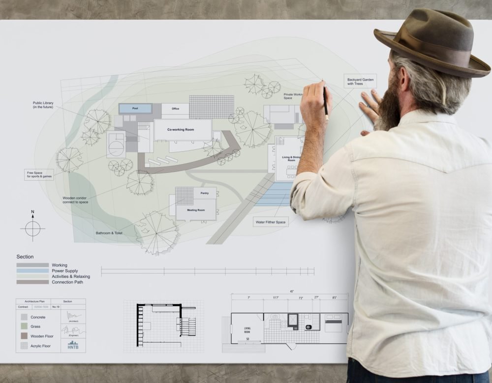 Design Studio Architect Creative Occupation Blueprint Concept